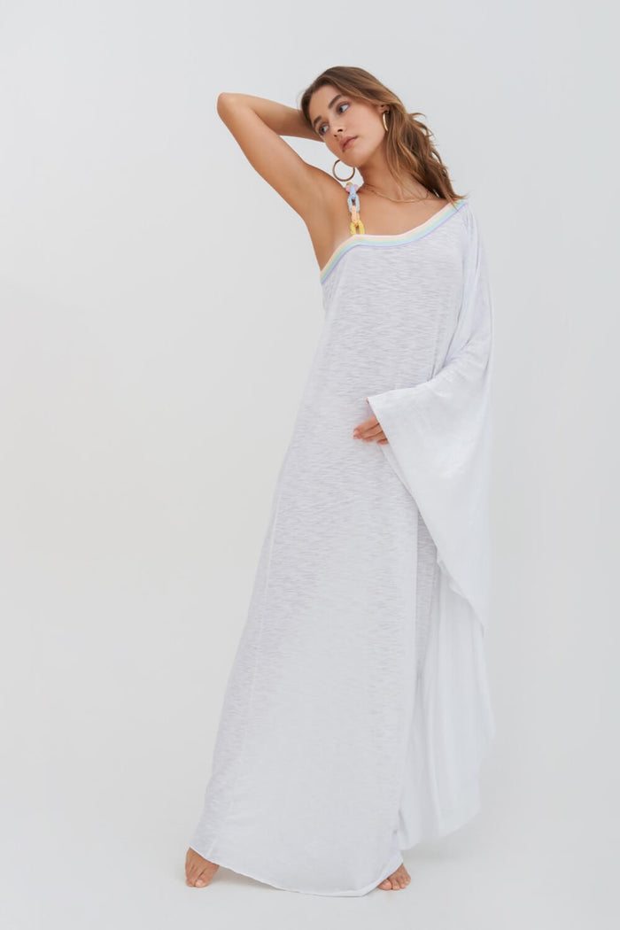 Chain One Shoulder Maxi Dress