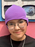 Chloe's Merino Purple Beanie