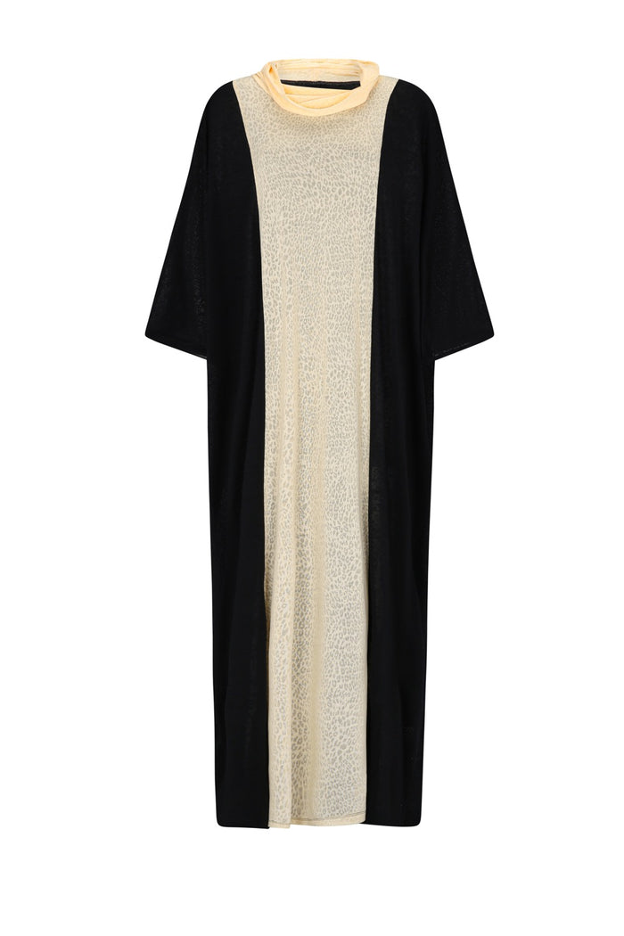 Colorblock Cowl Neck Kaftan