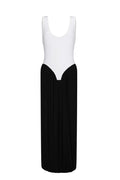 Colorblock Draped Knit Jumpsuit