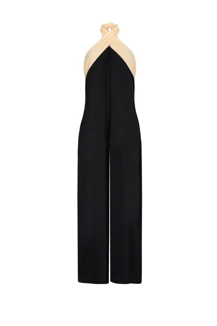 Colorblock Halter Jumpsuit