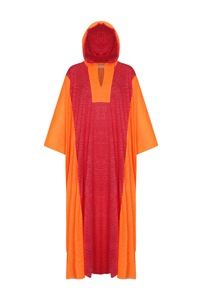 Colorblock Hooded Kaftan