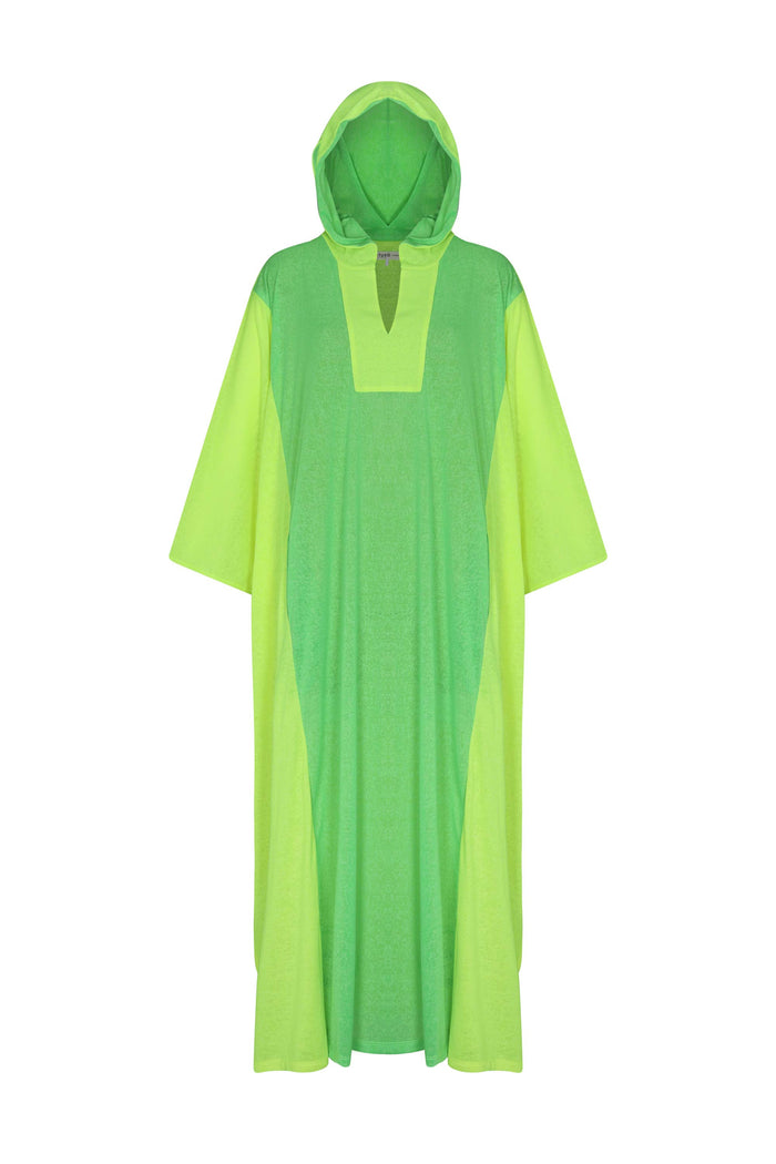 Colorblock Hooded Kaftan