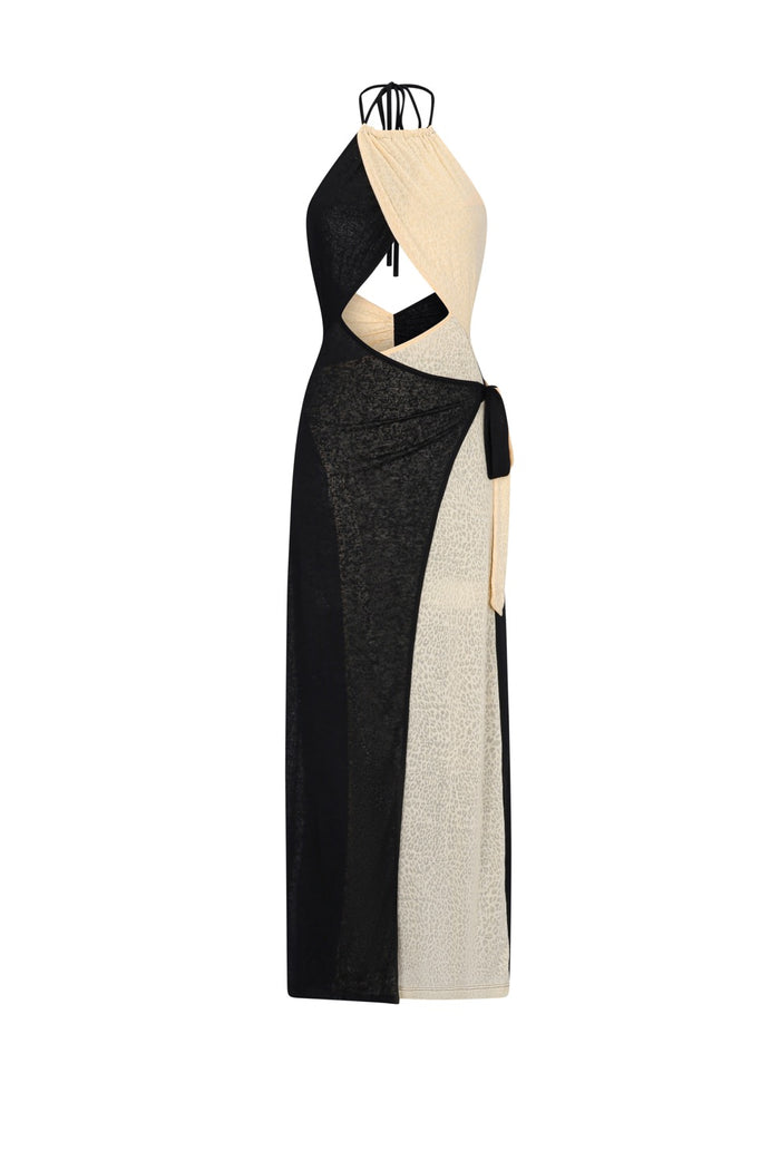 Colorblock Wrap Dress