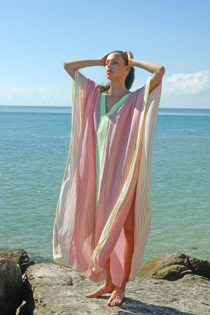 Contrast Striped Thobe