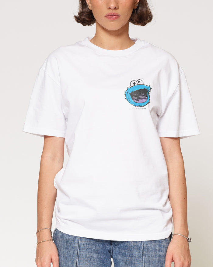 Cookie Monster Face Mini Print Tee T-Shirt