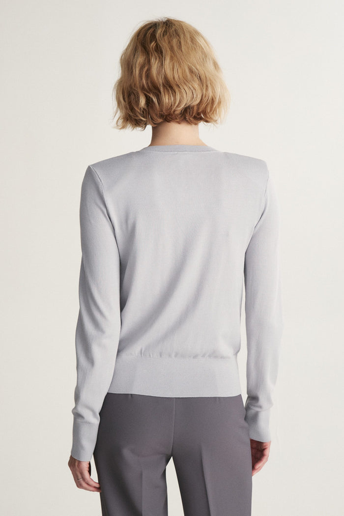 Crew neck cardigan