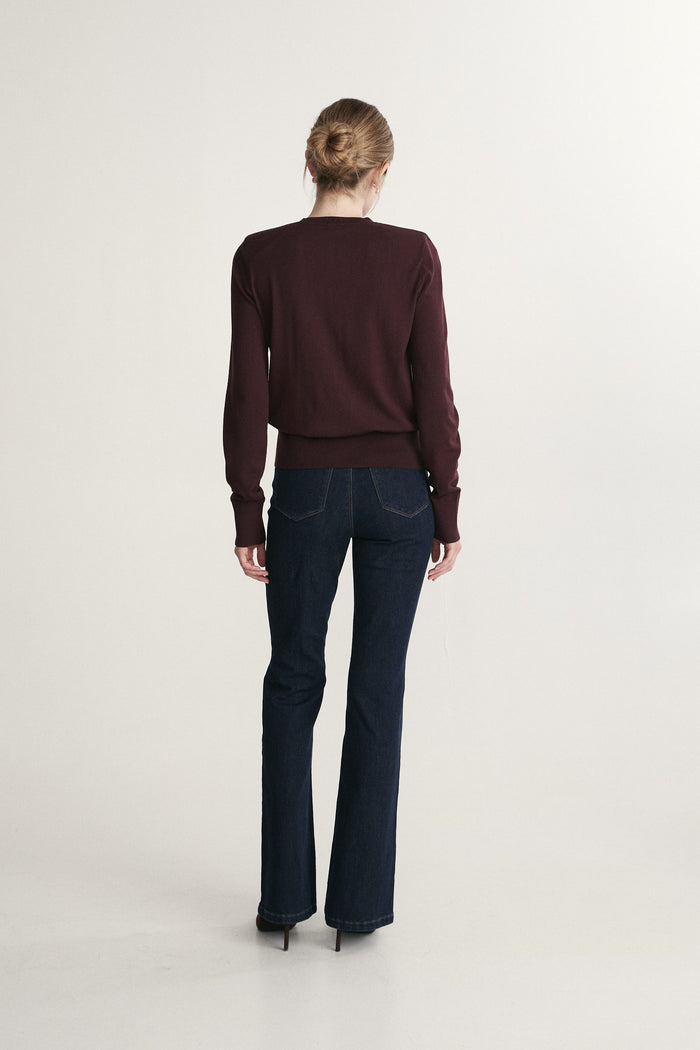 Crew neck cardigan