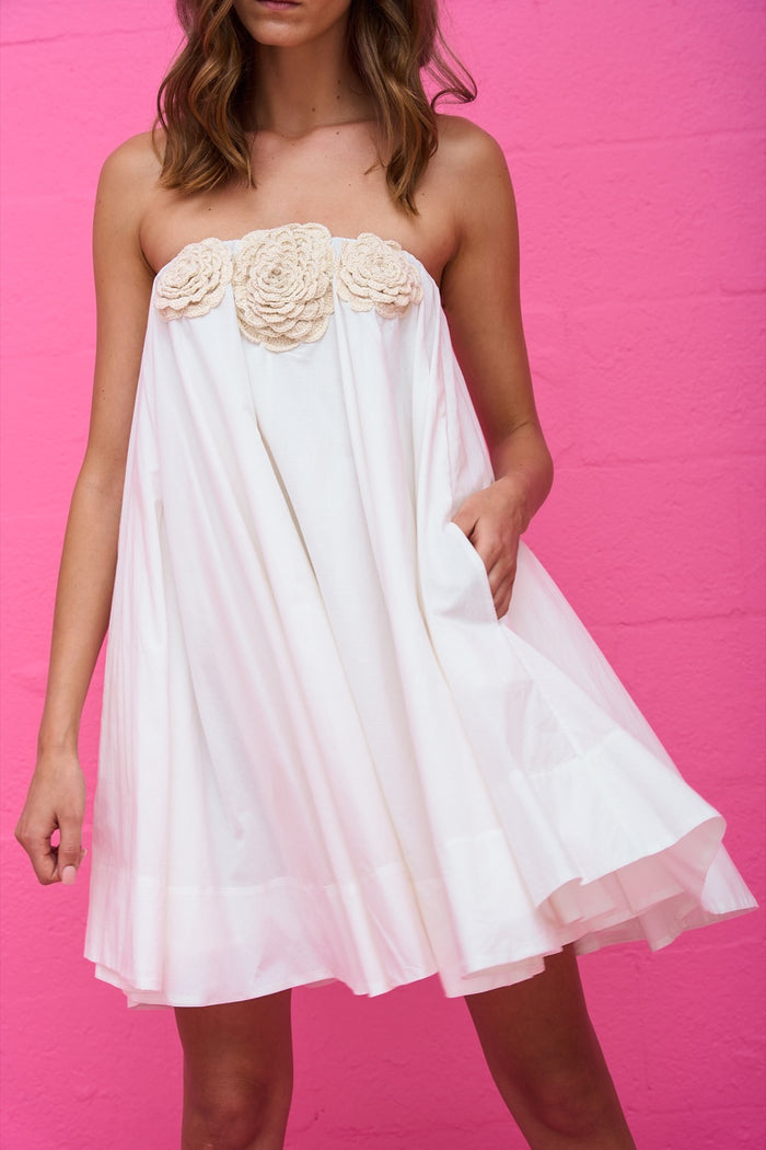 Crochet Flower Tea Dress