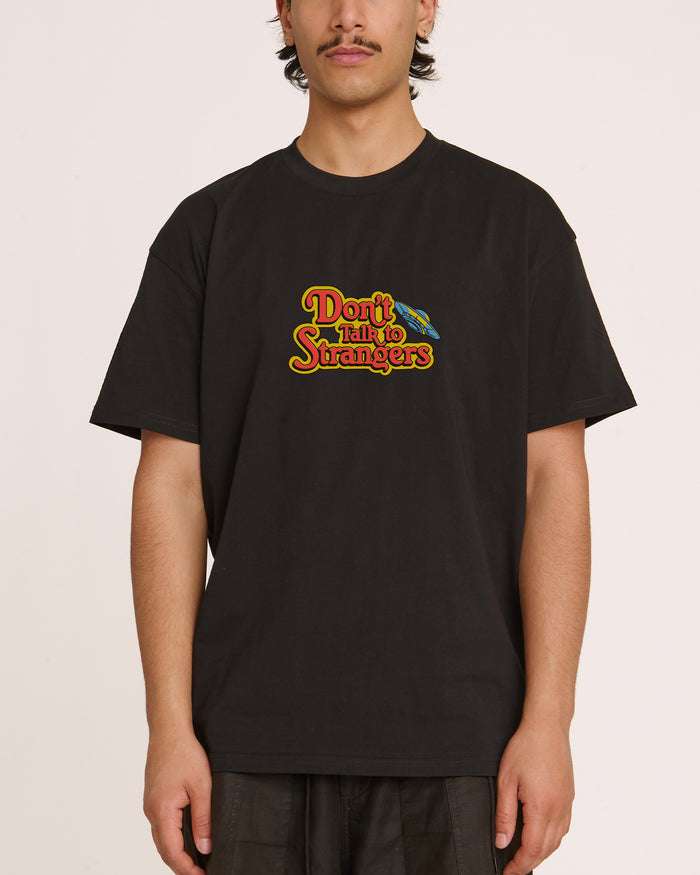 Don't Talk to Strangers Front and Back T-Shirt – view 2