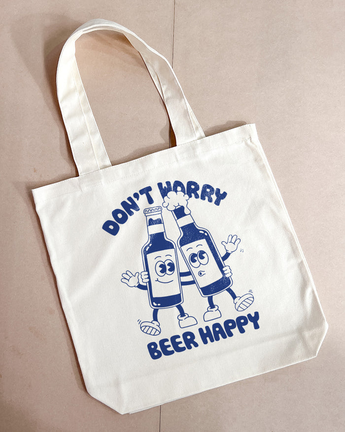 Don't Worry, Beer Happy Tote Bag Australia Online