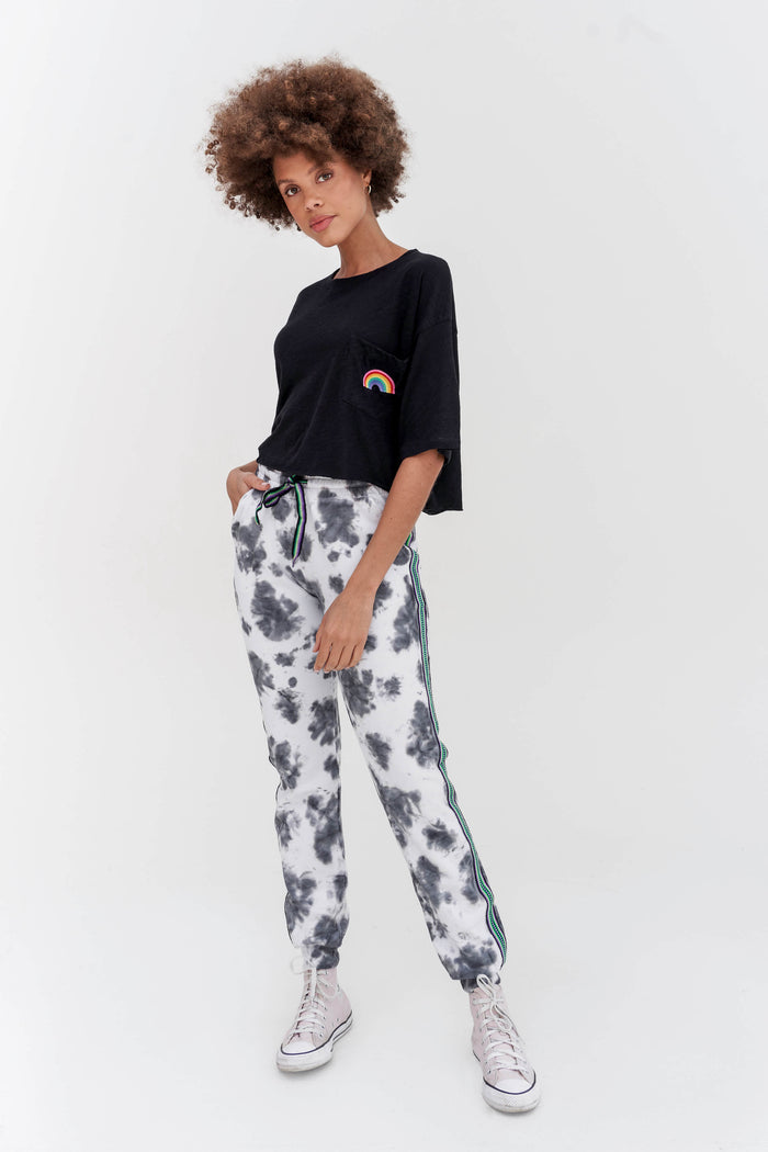 Embroidered Rainbow Crop Top