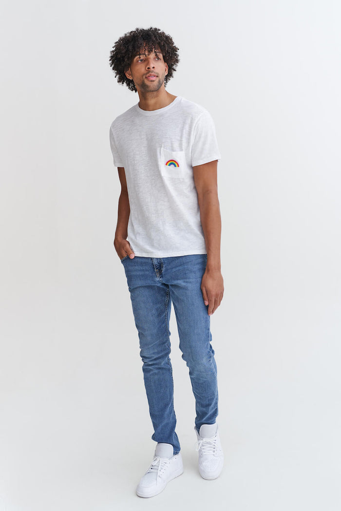 Embroidered Rainbow T-Shirt