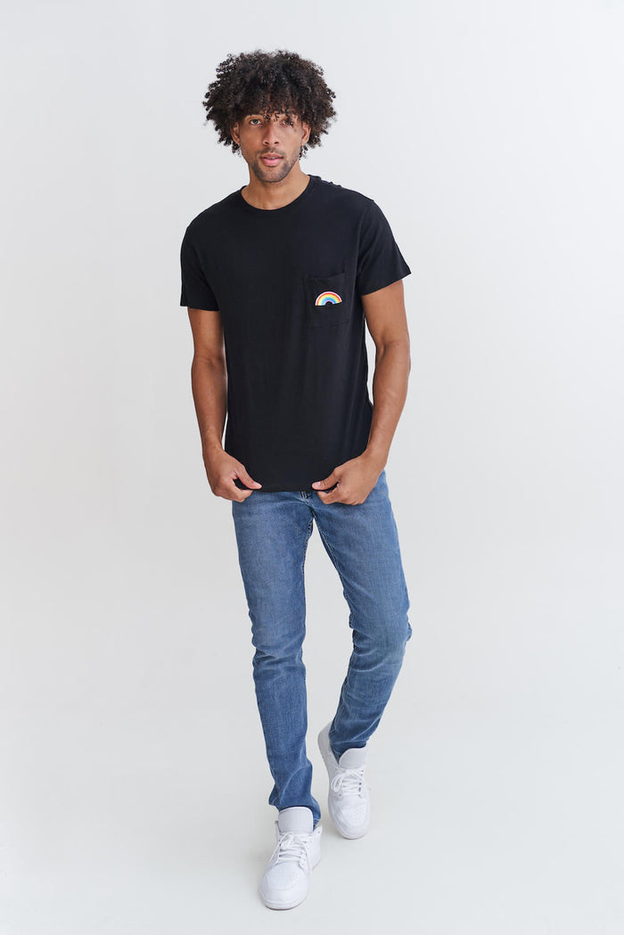 Embroidered Rainbow T-Shirt