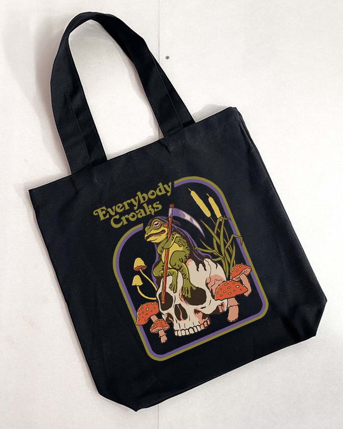 Everybody Croaks Tote Bag Australia Online Black