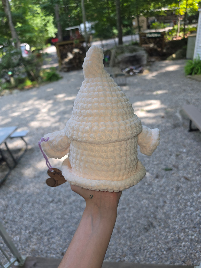 Ghost gnome plushie with stand