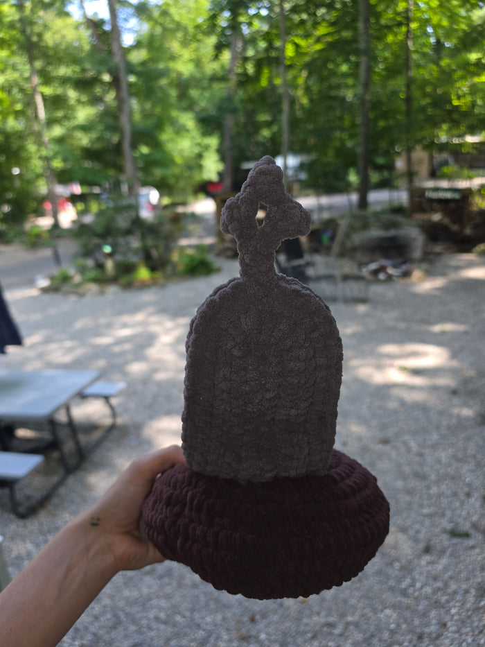 Ghost gnome plushie with stand