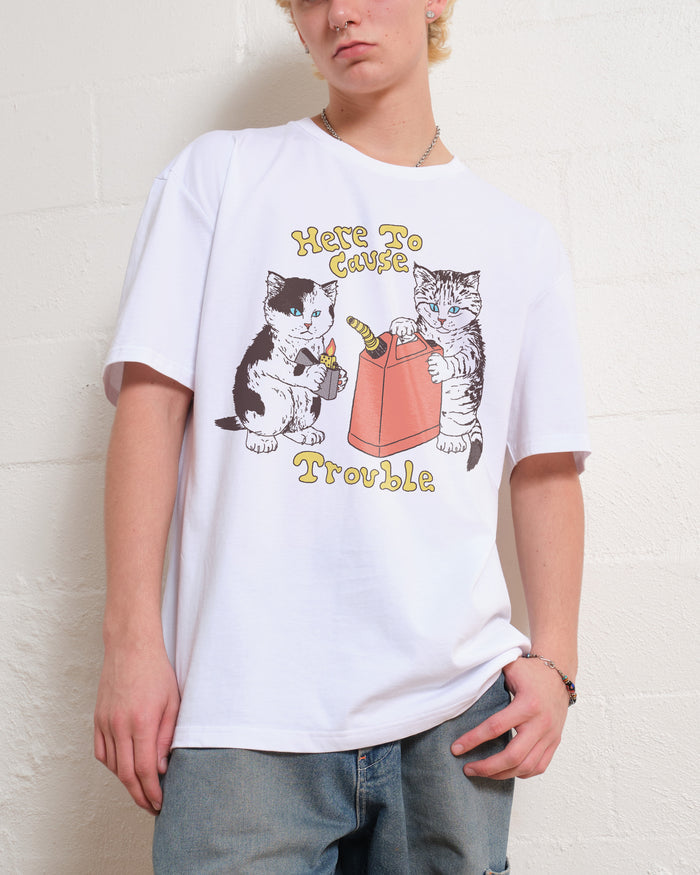 Here to Cause Trouble T-Shirt Australia Online