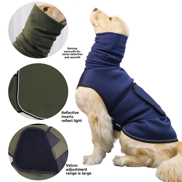 Hooded Dog Anxiety Calming Vest for Thunderstorms