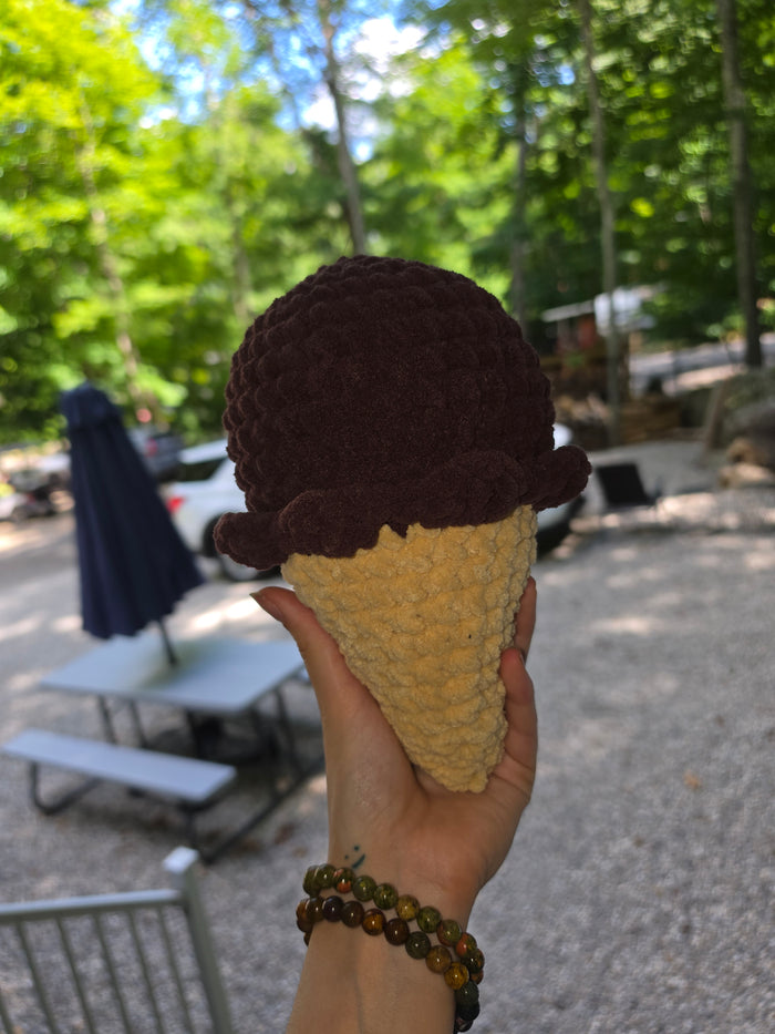 Ice cream cone plushie