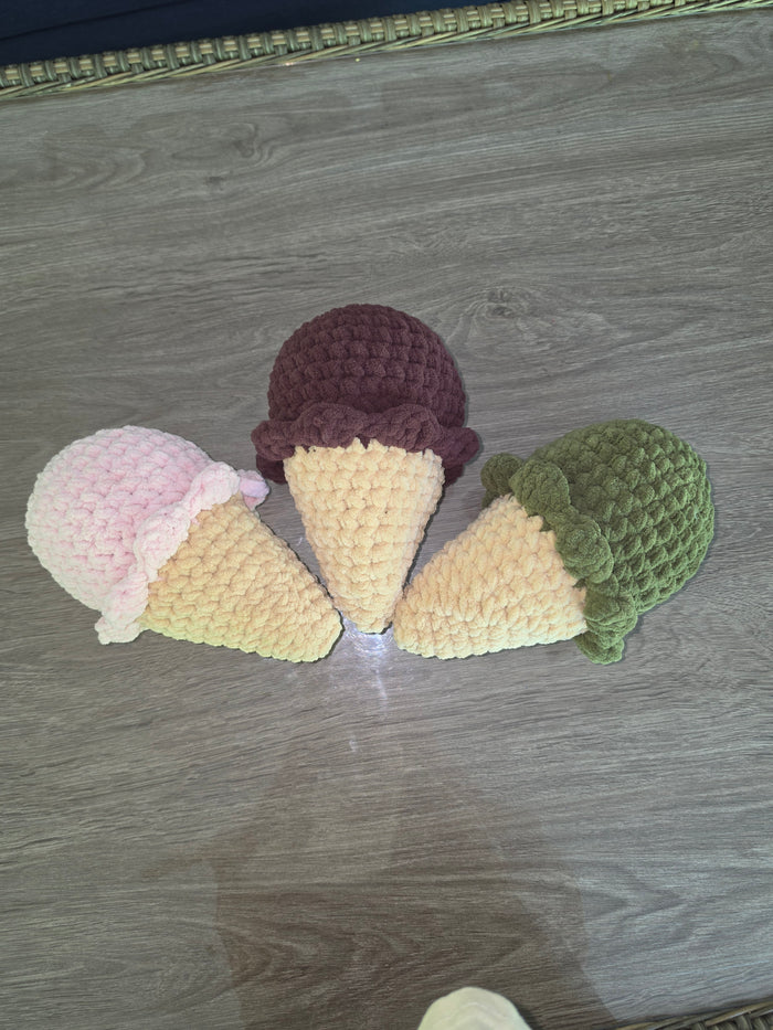 Ice cream cone plushie