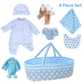 [It's a Boy!] for 12 inch Reborn Baby Clothing Essentials-8pcs Gift Set Accessories