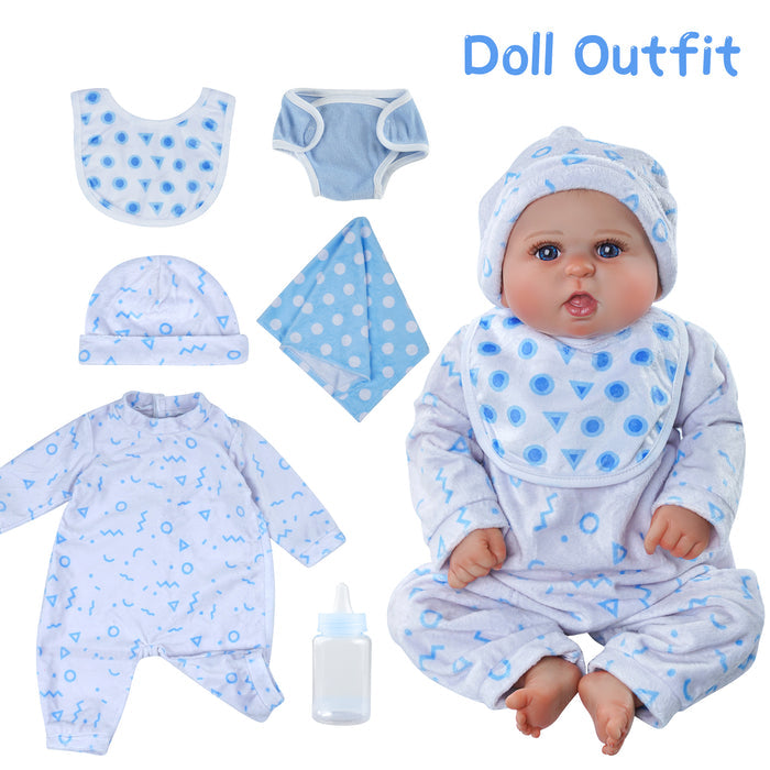 [It's a Boy!] for 12 inch Reborn Baby Clothing Essentials-8pcs Gift Set Accessories