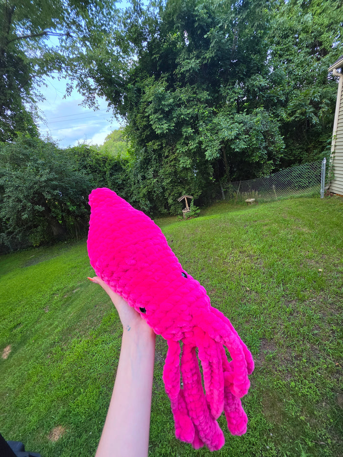 Jumbo squid plushie
