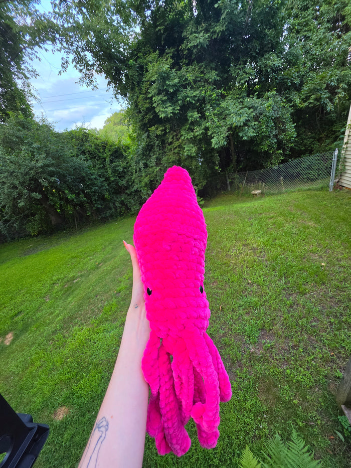 Jumbo squid plushie