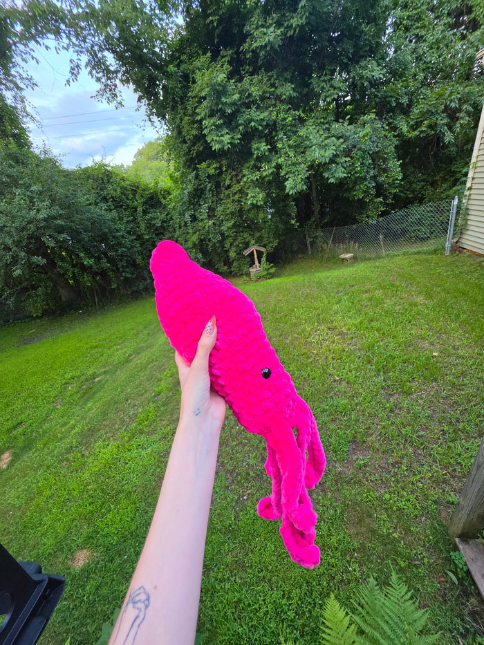 Jumbo squid plushie
