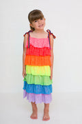 Kids Rainbow Tiered Dress