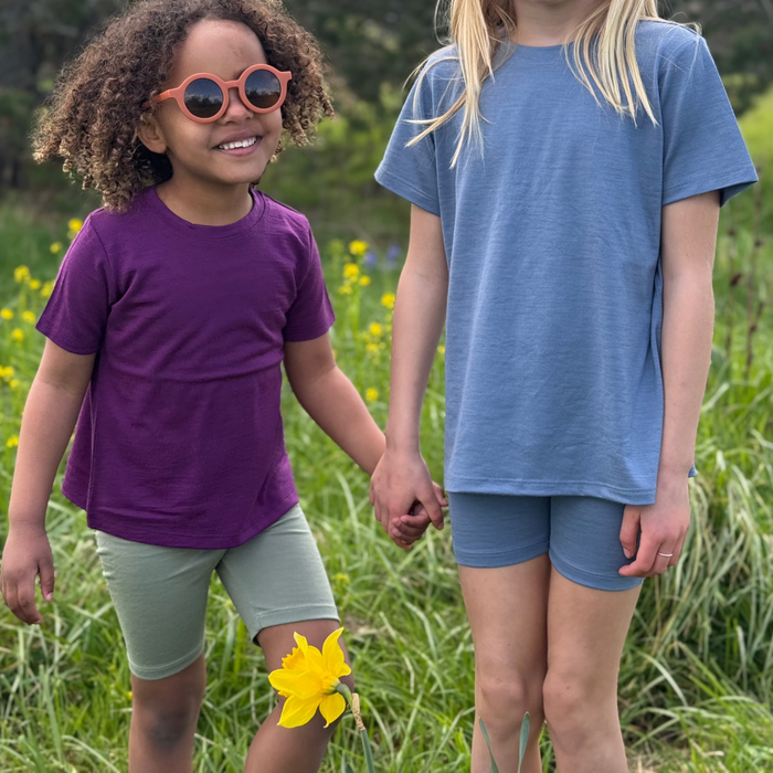 Kids Shorts | Model is wearing size 7/ and is 7yrs old.