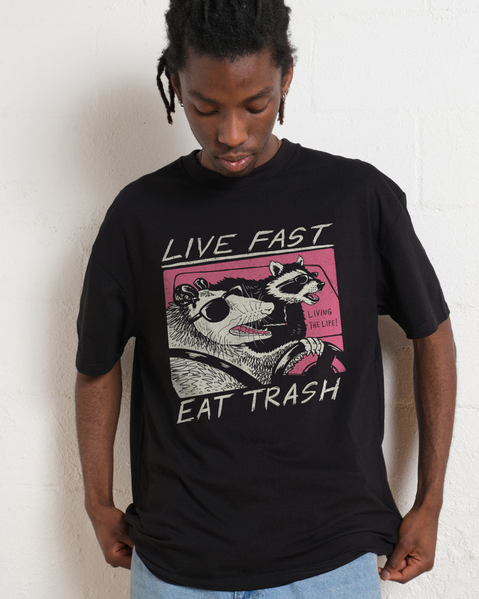Live Fast Eat Trash T-Shirt Australia Online
