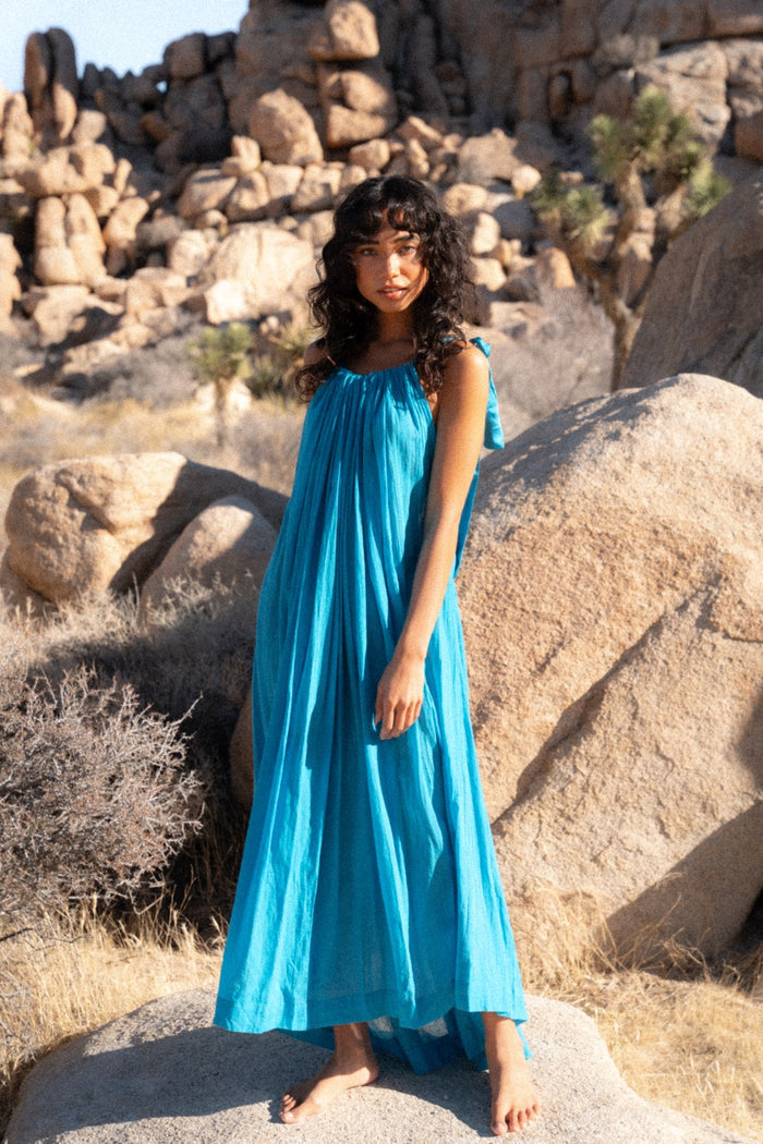 Low Back Satin Strap Maxi