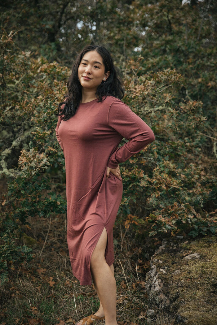 Crew Dress | Esther is wearing size Medium, height 5.5"