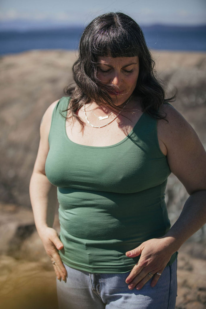 Merino Long Crop Top