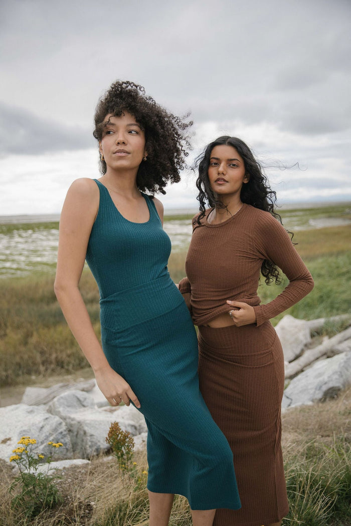 Merino Rib Pencil Skirt