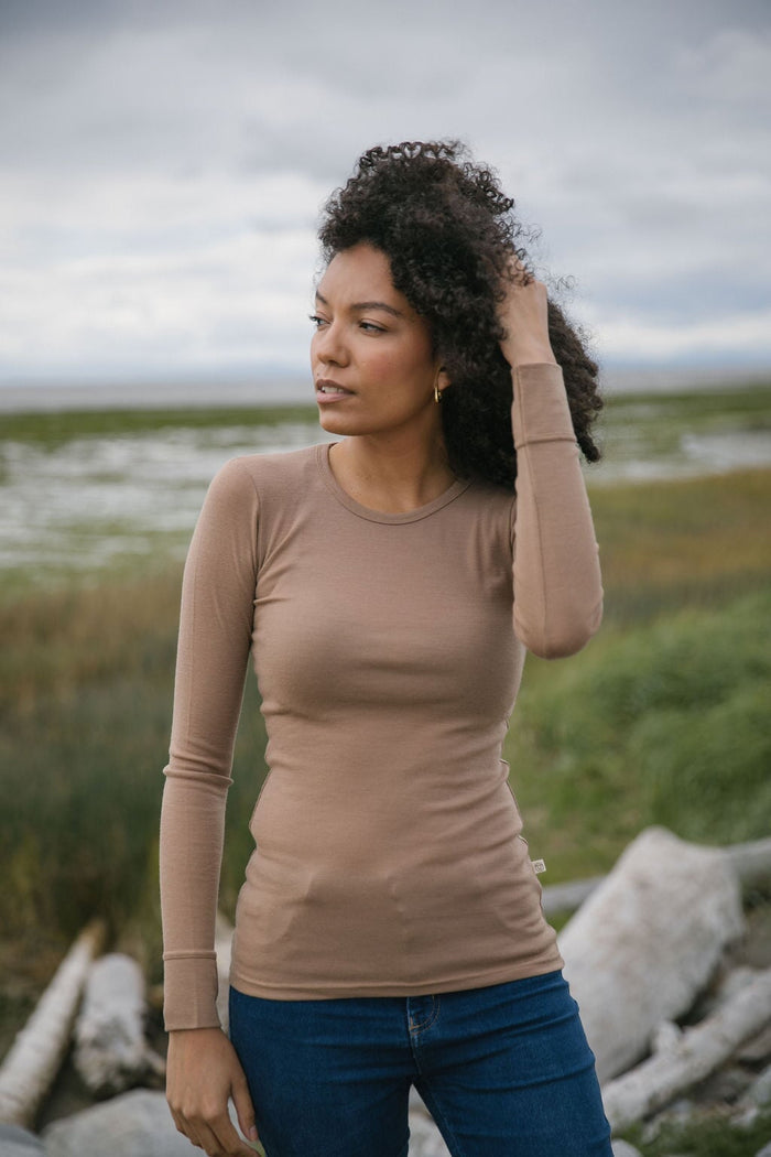 Merino Scoop Top