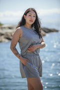 Shorts | Esther is wearing size Medium, height 5.5"