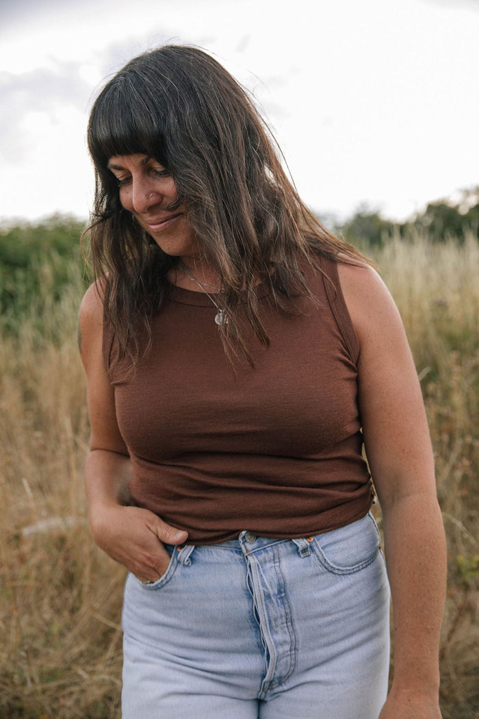 Undershirt | Norah is wearing size Medium, height 5.6"