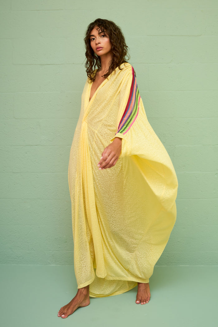 Mesh Twist Front Kaftan