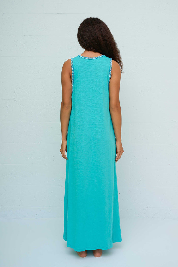 Monochromatic Tassel Slit Dress