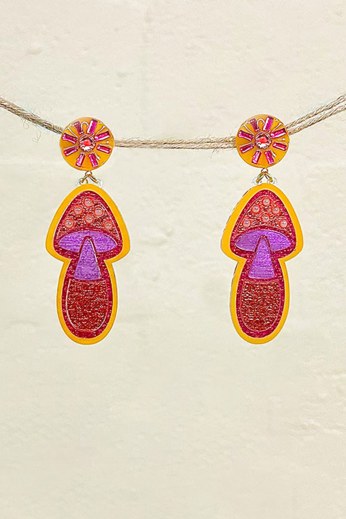 Mushroom Clip-on Earrings