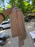 Pink scarf with tassles