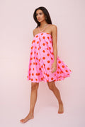 Polka Dot Crossover Halter Mini