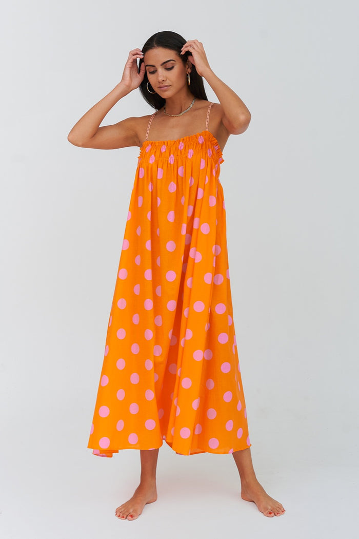 Polka Dot Midi Dress