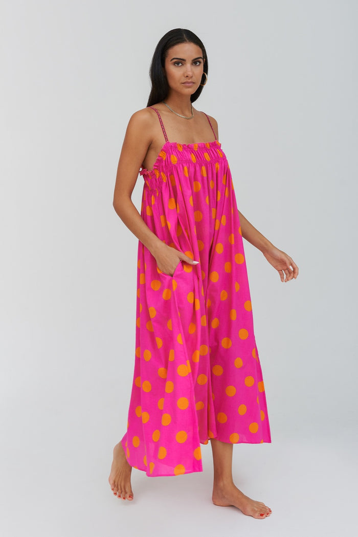 Polka Dot Midi Dress