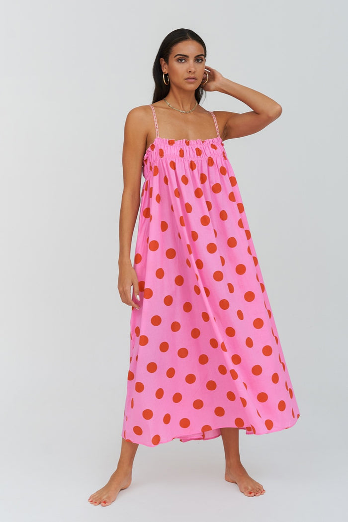 Polka Dot Midi Dress