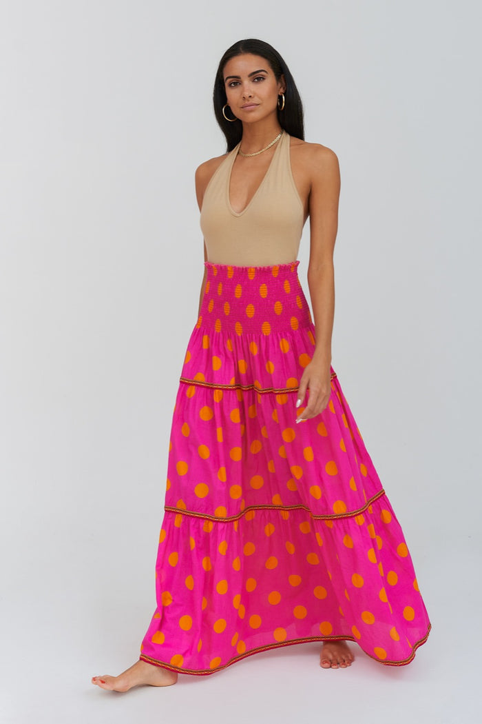 Polka Dot Strapless Dress