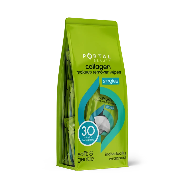 Portal Beauty Vitamin C Makeup Remover Wipes 30 Micellar Towelettes